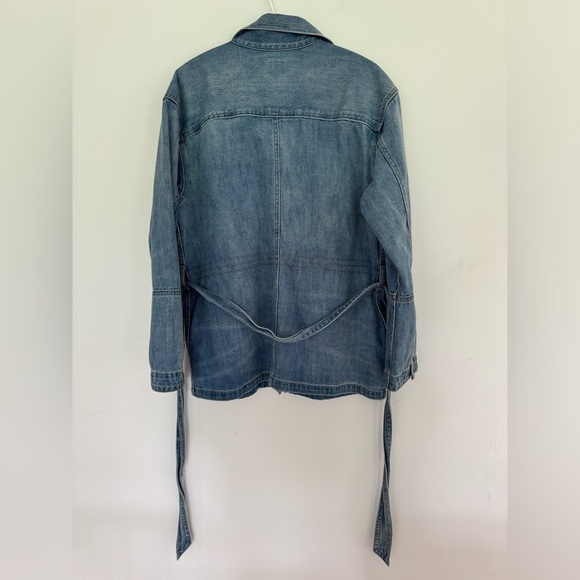 Gap Longer Style Denim Jacket With Tie Belt - Picture 2 of 9